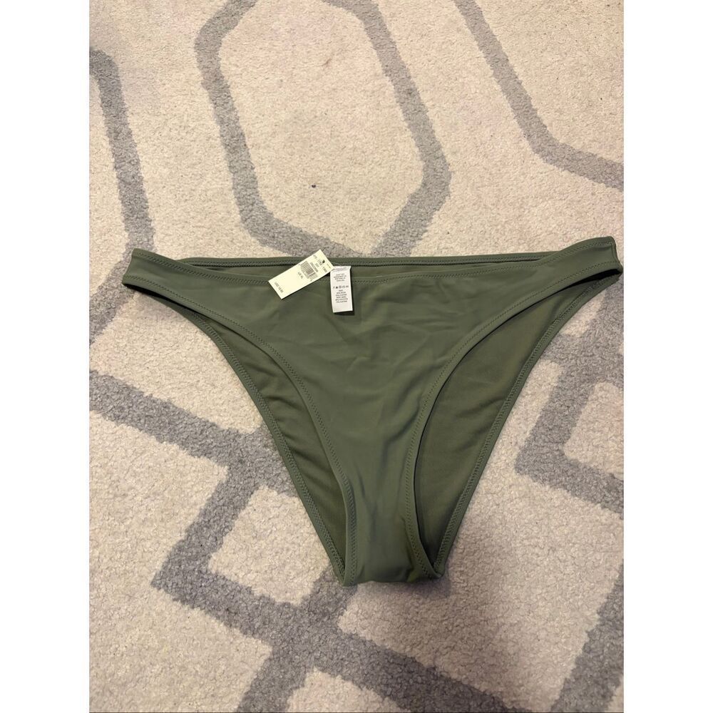 NWT Aerie Army Green Cheeky Bikini Bottoms Swim Size XL